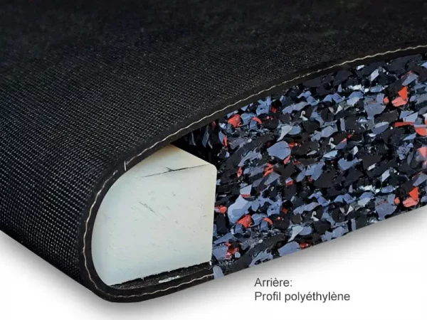Rear: Polyethylene profile - Florida: rubber cubicle mattress